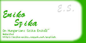 eniko szika business card